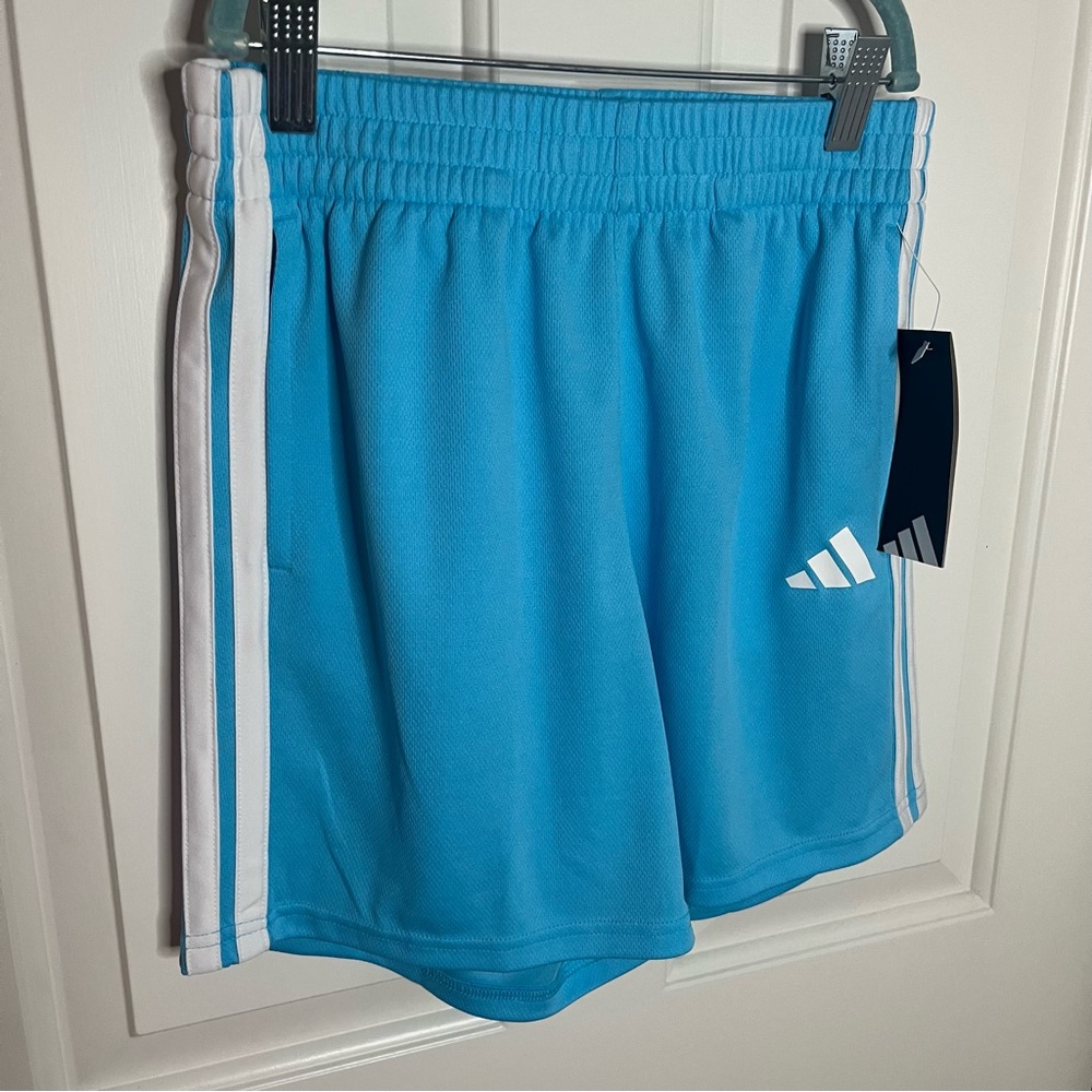 Kids NWT L 14-16 Adidas Shorts Cyan